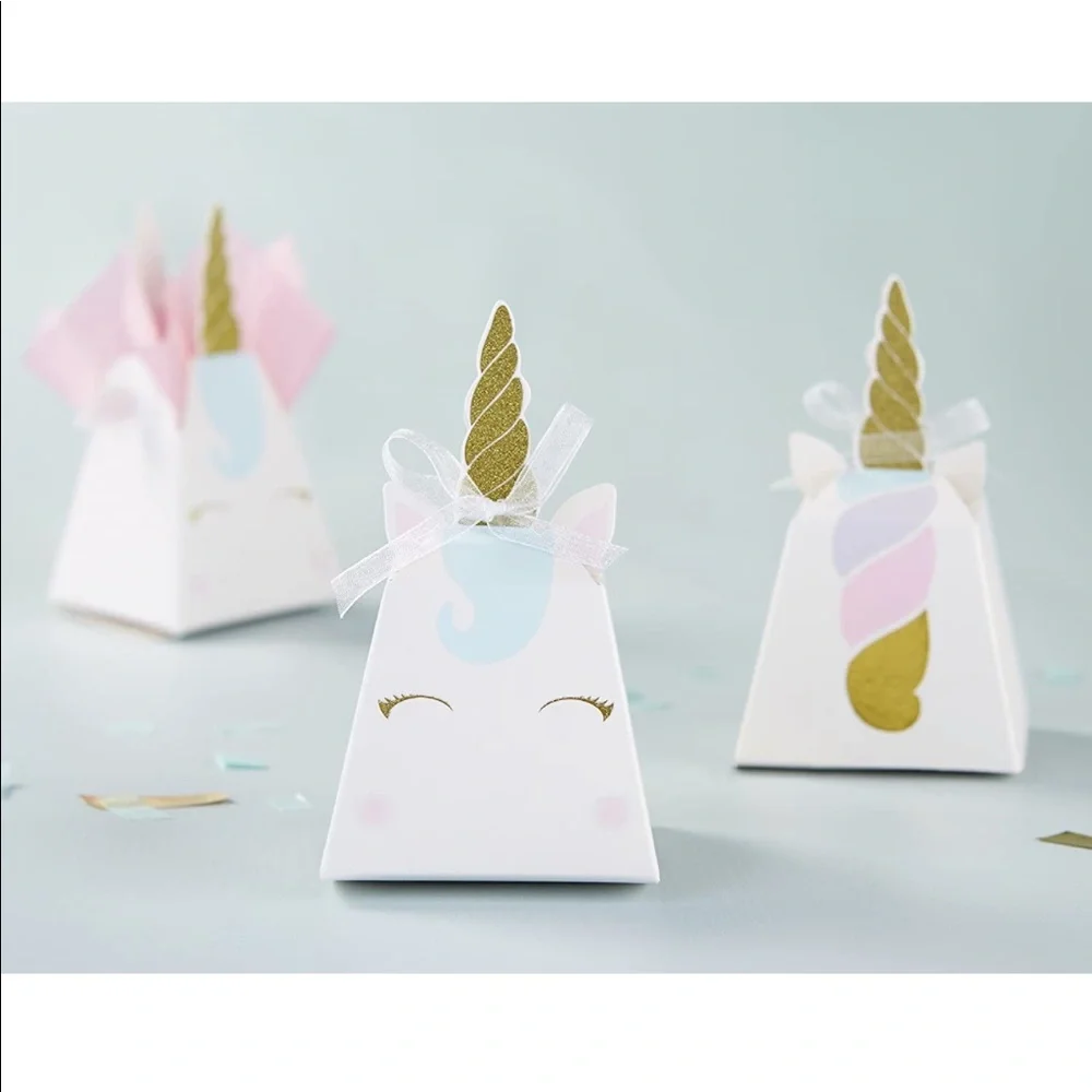 Kate Aspen Unicorn Party Favor Box 12 Rainbow